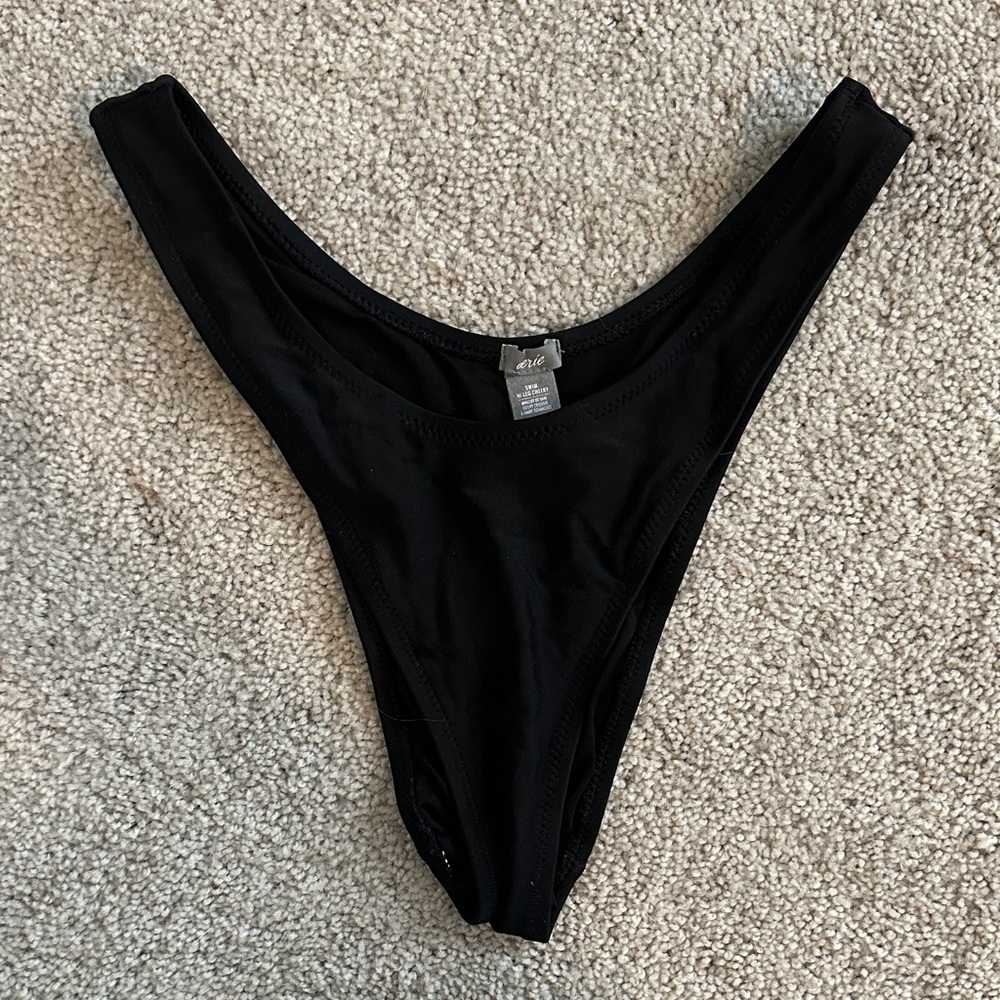 Aerie Classic Black Hi-leg Cheeky Bikini Bottom Medium